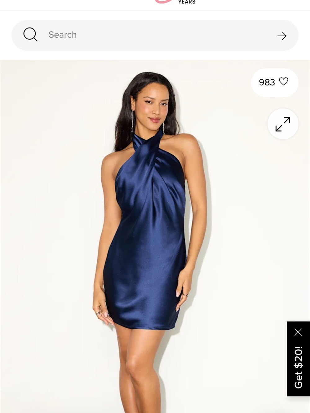 Lulu Satin Halter Mini Dress size M NWT
